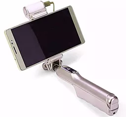 Монопод Noosy BR13 LED flashlight Bluetooth selfie stick Rose Gold