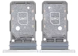 Держатель (лоток) Сим карты Samsung Galaxy S21 FE G990 / Galaxy S21 5G G991 Dual SIM Phantom White