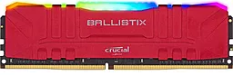 Оперативная память Micron DDR4 16GB 3000MHz Ballistix RGB (BL16G30C15U4RL) Red