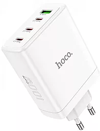 Сетевое зарядное устройство Hoco N31 Leader GaN 3xUSB-C+A PD100W + QC3.0 + USB-C-C Cable White - миниатюра 2