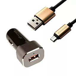 Автомобильное зарядное устройство с быстрой зарядкой Grand-X 15w QC3.0 home charger + micro USB cable black (CH27BM)