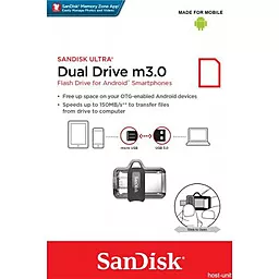 Флешка SanDisk 64GB Ultra Dual Black USB 3.0 OTG (SDDD3-064G-G46) - миниатюра 7