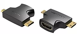 Видео переходник (адаптер) Vention HDMI - Mini-HDMI 4k 30hz/micro-HDMI 1080p 60Hz black (AGFBO) - миниатюра 4