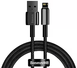 USB Кабель Baseus Tungsten Gold 2.4A 2M Lightning Cable Black (CALWJ-A01)