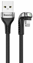 USB Кабель Baseus Green U-Shaped Lamp Mobile Game 2M Lightning Cable Black (CALUX-B01)