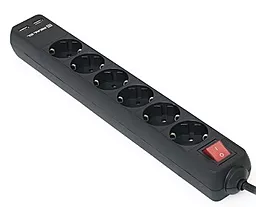 Сетевой фильтр (удлинитель) REAL-EL RS-6 Protect USB Charge 1.8 м (EL122300016) Black