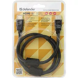 Видеокабель Defender HDMI 1m (87340) Черный - миниатюра 3