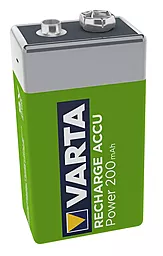 Аккумулятор Varta 6F22 (крона) Rechargeable Accu Power (200mAh) Ni-MH 1шт (56722101401) - миниатюра 2