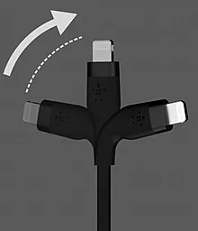 Кабель USB Belkin Silicone USB Lightning Cable Black (CAA008BT1MBK) - миниатюра 4