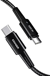 Кабель USB PD Essager 100w 5a 0.5m USB Type-C - Type-C cable black (EXCTT1-CGC01) - миниатюра 2