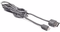 Кабель USB PowerPlant Nylon Lightning Cable Grey - миниатюра 3