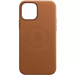 Чехол Apple Leather Case with MagSafe for iPhone 12 Mini Saddle Brown - миниатюра 5