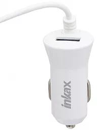 Автомобильное зарядное устройство Inkax 1 USB 2.1A + Lightning cable White (CD-33) - миниатюра 2