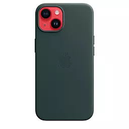 Чехол Apple Leather Case with MagSafe for iPhone 14 Forest Green - миниатюра 5