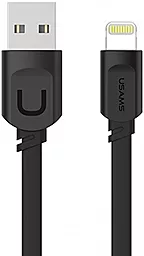 Кабель USB Usams U-Trans 0.25M Lightning Cable Black (US-SJ007)