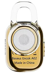Блютуз гарнитура Baseus A02 Encok Mini Wireless Earphone Gold (NGA02-0V) - миниатюра 4