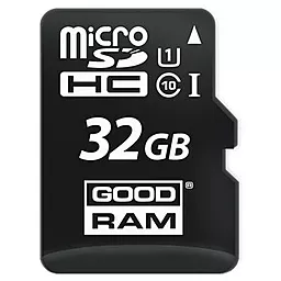 Карта пам'яті GooDRam microSDHC 32GB Class 10 UHS-I U1 + SD-адаптер (M1AA-0320R11) - мініатюра 2