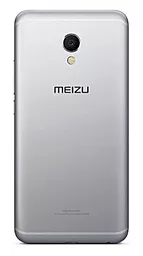 Задняя крышка корпуса Meizu MX6 со стеклом камеры Silver