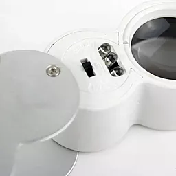 Лупа ручна Magnifier 25 мм / 40х з Led підсвічуванням і ультрафіолетом - мініатюра 2