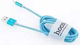 Кабель USB Hoco UPL09 Metal Carbon Lightning Cable Blue - миниатюра 3
