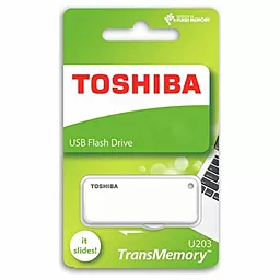 Флешка Toshiba U203 32GB USB 2.0 White (THN-U203W0320E4) - миниатюра 2