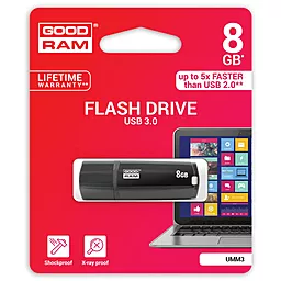 Флешка GooDRam 8GB Mimic Black USB 3.0 (UMM3-0080K0R11) - миниатюра 4