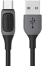 USB Кабель Usams SJ596 15W 3A USB Type-C Cable Black