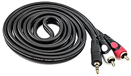 Аудіо кабель Voltronic AUX mimi Jack 3.5 мм - 2xRCA M/M 1.8 м cable black YT-3.5(M) / 2хRCA(M)-1.8PCu)