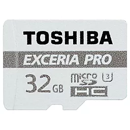 Карта памяти Toshiba microSDHC 32GB Exceria Pro Class 10 UHS-I U3 + SD-адаптер (THN-M401S0320E2) - миниатюра 2