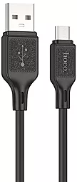Кабель USB Hoco X90 Cool Silicone 2.4A micro USB Cable Black