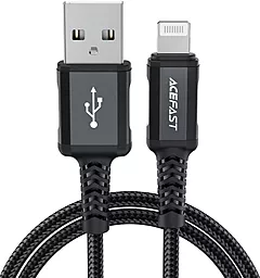 USB Кабель AceFast C4-02 12W 2.4A 1.8M Lightning Cable Black