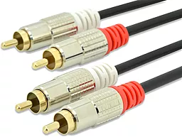 Аудіо кабель Digitus Ednet 2xRCA M/M Cable 1.5 м black (84590)