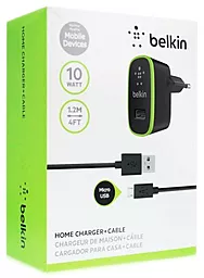 Сетевое зарядное устройство Belkin Charger 2,1A/10W micro USB Black - миниатюра 2