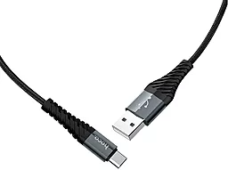Кабель USB Hoco X38 Cool USB Type-C 3A Black - миниатюра 2