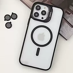 Чехол 1TOUCH Bracket Clear Camera Lens with MagSafe для Apple iPhone 14 Black - миниатюра 2