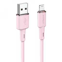 Кабель USB PD AceFast C2-02 12W 2.4A 1.2M Lightning Cable Pink 