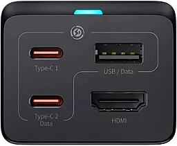 Сетевое зарядное устройство Baseus GaN5 Pro Desktop 67W QC/PD 2xUSB-C - 1xUSB-A - 1xHDMI + USB-C-C Cable Black (CCGP110201) - миниатюра 5