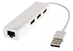 USB хаб EasyLife USB to 3xUSB 2.0 + Ethernet White