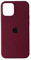 Чехол Silicone Case Full для Apple iPhone 12 Mini Marsala
