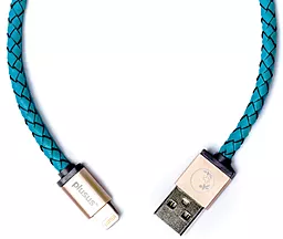 Кабель USB PlusUs LifeStar Lightning 1m Cross Turquoise (LST2003100) - миниатюра 3