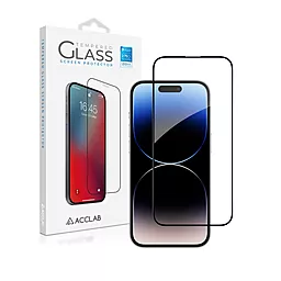 Защитное стекло ACCLAB Full Glue для Apple iPhone 14 Pro Черный (1283126541971) - миниатюра 2