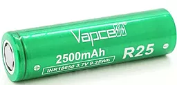 Аккумулятор Vapcell 18650 2500mAh 3.6V 20A Li-Ion Green (INR18650 R25)