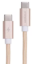 Кабель USB Momax Elite Link Type-C to Type-C Gold (DTC1L)