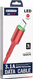 Кабель USB Jellico LED KDS-70 15W 3A 1.2M micro USB Cable Red - миниатюра 3