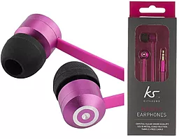 Наушники KS Ribbons earphones Pink - миниатюра 2
