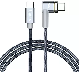 Кабель USB Hoco U40C Angled Magnetic Charged 87w 5a 1.8m USB Type-C cable  gray - миниатюра 4