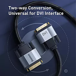 Видеокабель Baseus DVI-D (24+1) 2k 60hz 1m black/gray (CAKSX-Q) - миниатюра 5