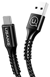 Кабель USB Usams U-Pino Nylon Braided 3A 1.2M USB Type-C Cable Black (US-SJ171)
