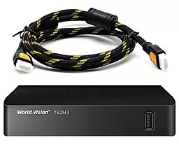 Комплект цифрового ТВ World Vision T62M3 + Кабель HDMI