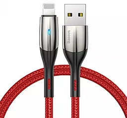 Кабель USB Baseus Horizontal LED Indicator 2.4A Lightning Cable Red (CALSP-B09)